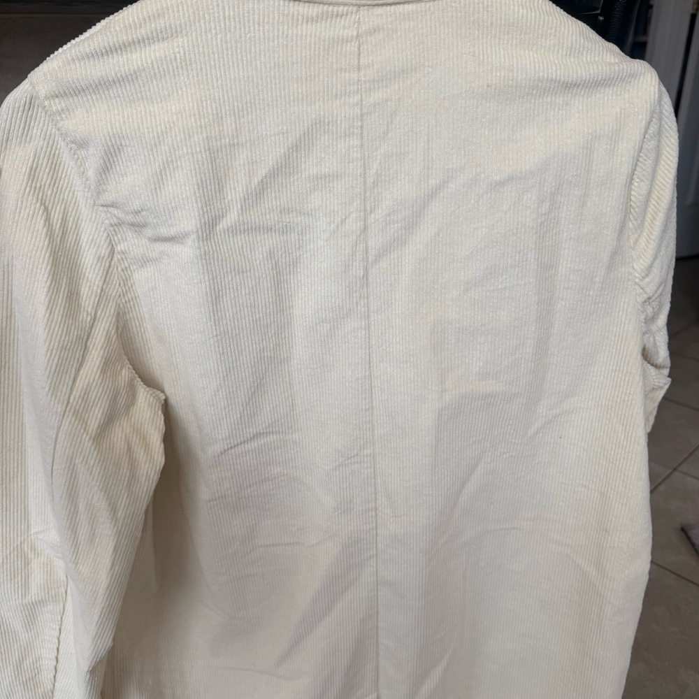 Altar’d State Corduroy Crème Velvet Coat Blazer Size Large - Picture 4 of 7